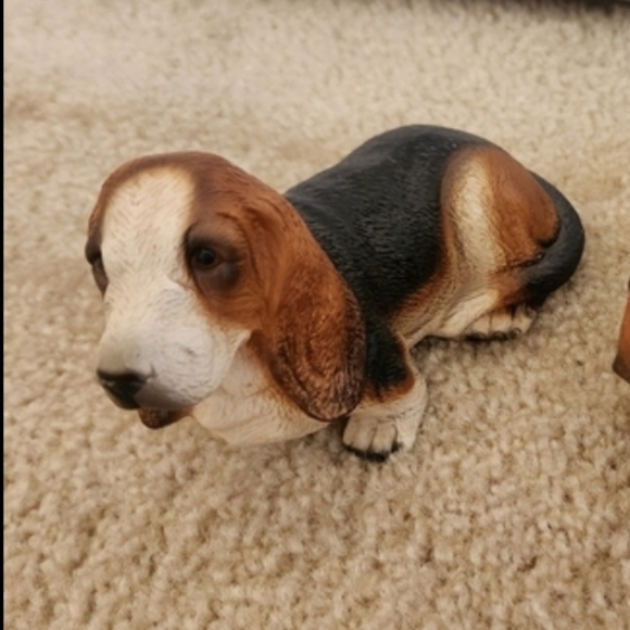 Ceramic Basset Hound Dog Statue Figurine Harvey Knox - Picture 1 of 5